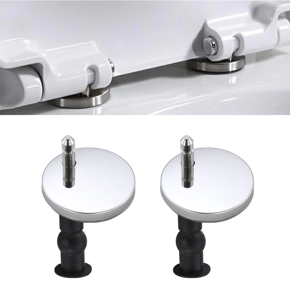 2pcs Toilet Seat Hinges Toilet Seats Top Fix Hinge Soft Close Connector Release Quick Fitting Replacement Screw Home Hardware