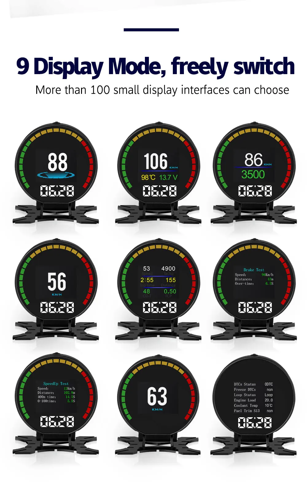 

Универсальный автомобильный проекционный дисплей (HUD) с OBD2-сканером и цифровым спидометром P15 для отображения скорости