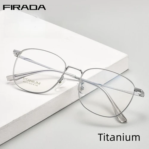 FIRADA, gafas cómodas a la moda, gafas de titanio Vintage de lujo para mujer, gafas graduadas ópticas, montura para hombres K5013