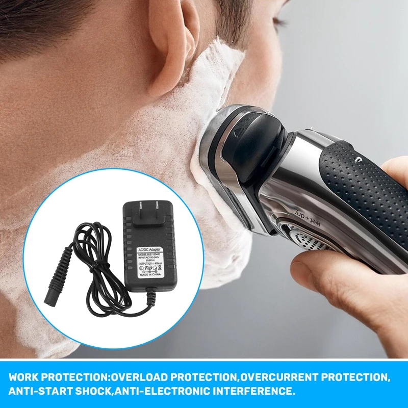 A01V-12V Power Supply Charging Cord Replacement Electric Shaver Razor Charger For Braun Beard Trimmer Series Z20 Z30 Z4 For Mode
