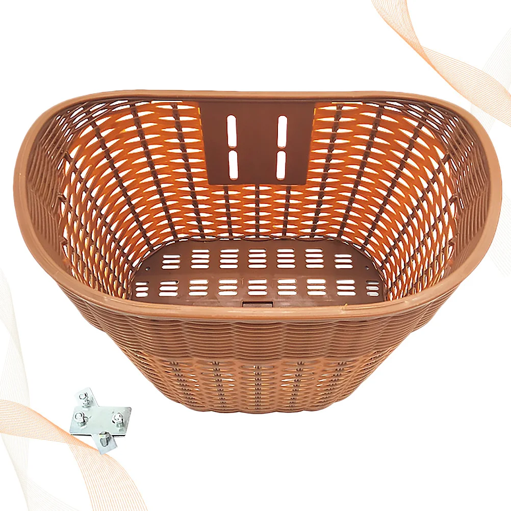 

Bike Basket Storage Retro Durable Plastic Plastic Bike Basket Large Capacity Water Resistant Scratch Proof Cycling