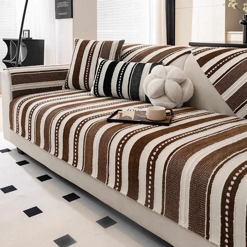 Light Luxury Advanced Non-staining Sofa Cushion 2024 New Four Seasons Universal Non-slip and Dustproof Advanced Sofa Cover