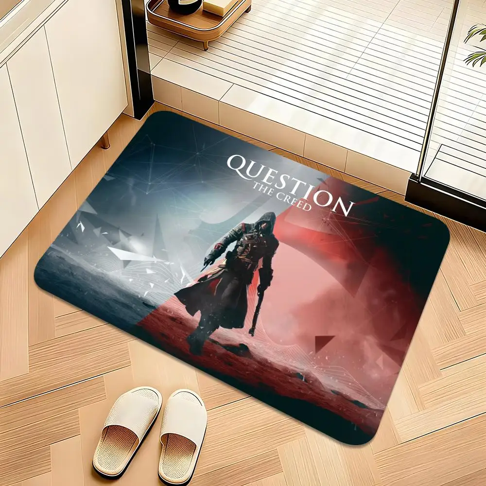 A-Assassins Cool C-Creed Floor Mat Welcome Mat Entrance Doormat Balcony Bathroom Floor Mats Non-slip Rug Bedroom Carpet