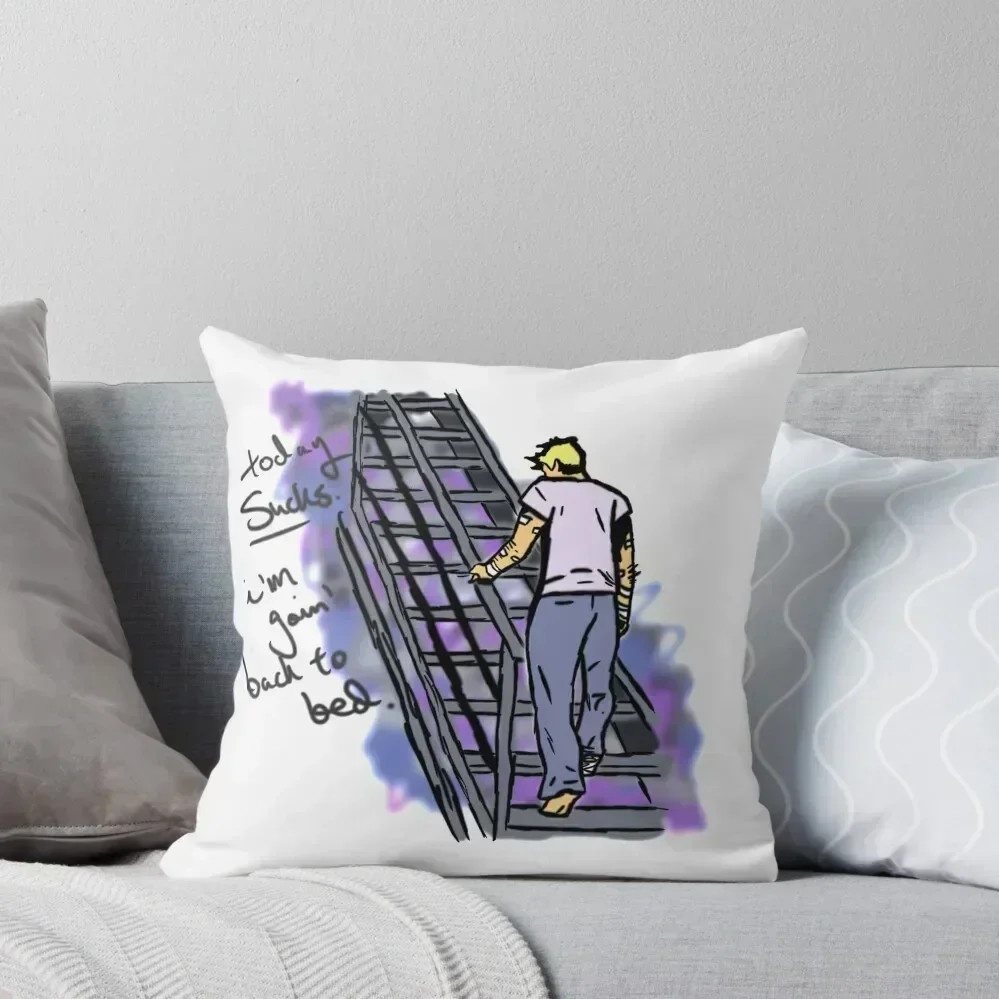 

today sucks. i'm goin' back to bed Throw Pillow Decorative Cushions For Luxury Sofa christmas decorations for home 2025 pillow