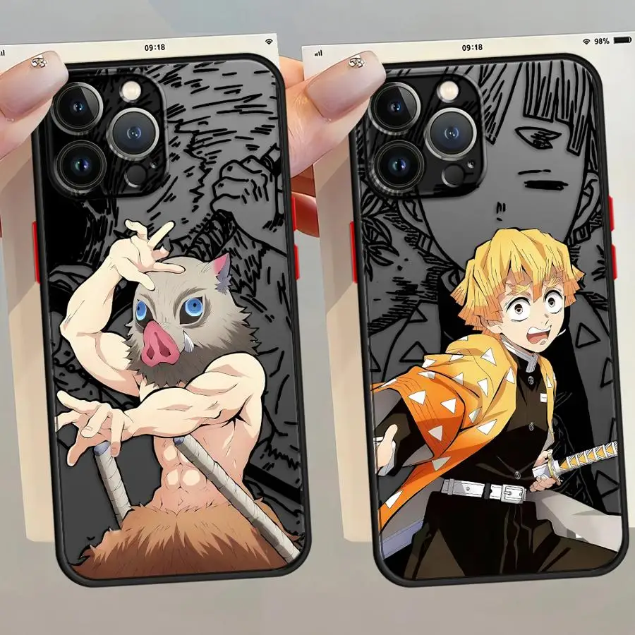 Anime Dämonentöter Handyhülle Rückseiten-Schutzhülle für iPhone 17 Pro Max 13 Mini 15 11 Air 14 12 XS XR 16 Plus 7 8 SE