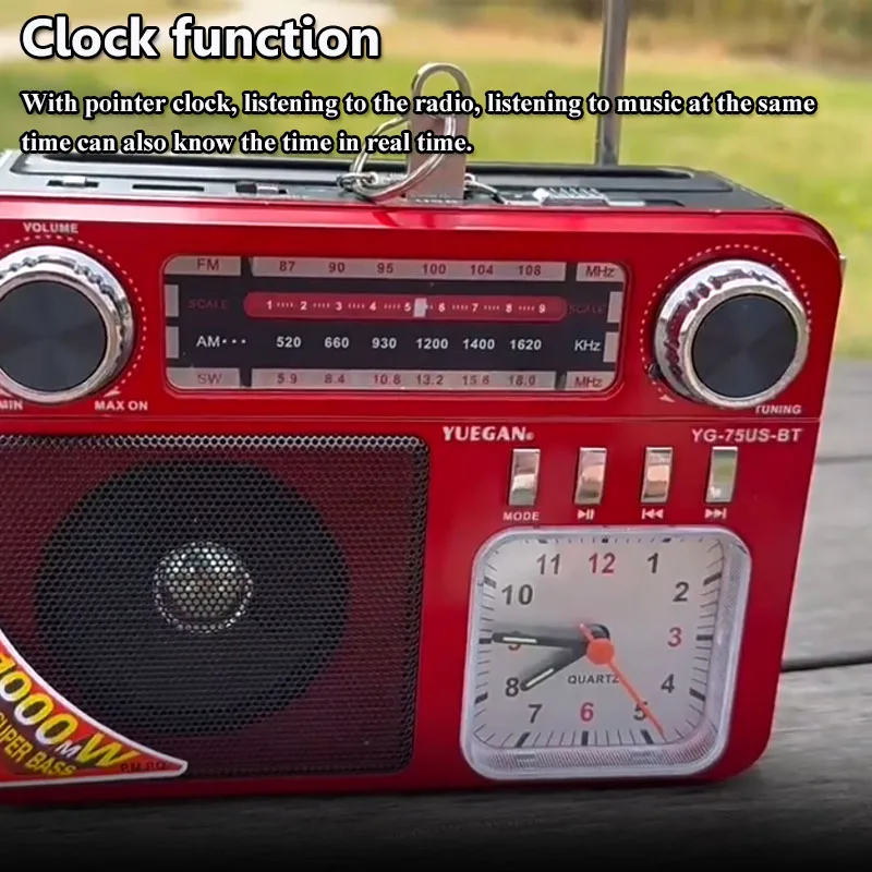 محمول عتيق FM AM SW راديو شحن بالطاقة الشمسية أجهزة الراديو في حالات الطوارئ سماعة لاسلكية تعمل بالبلوتوث المتكلم مع مصباح ليد جيب على مدار الساعة مخرج تيار مستمر