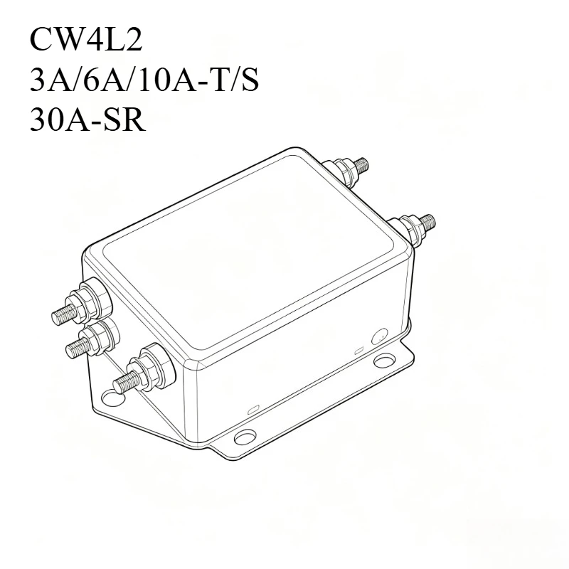 filtro-de-alimentacao-monofasico-de-dois-estagios-220v-anti-interferencia-cw4l2-3a-6a-10a-t-s-30a-sr-tipo-trilho-20a-bipolar