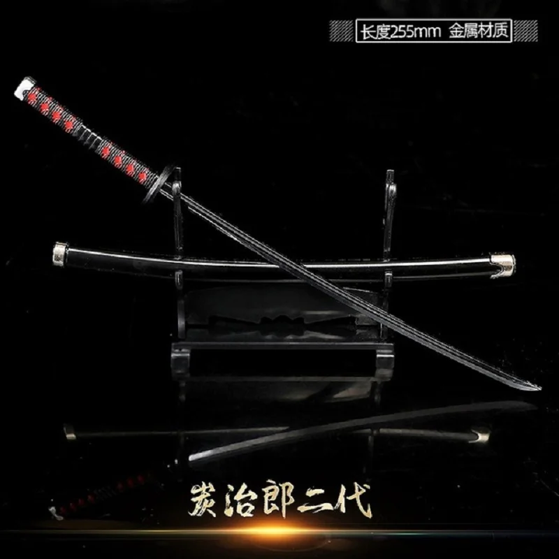 Demon Slayer Real Katana Swords 25cm Anime Demon Slayer Cosplay Metal Props Weapon Cosplay Props Battle Read Edge Bedroom Decor