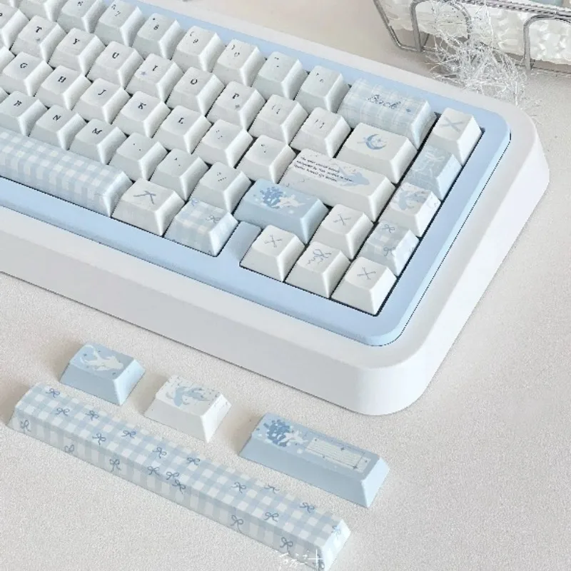 Fish Swimming Theme Keycaps Set Customized PBT Cherry Profile Keyboard KeyCaps for Mechanical Keyboard Creative Accessories