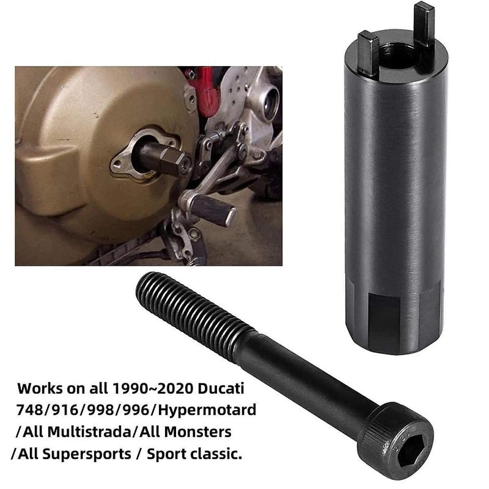 Durable Crank Puller Installer Engine Timing Tool for Motorcycle Crankshaft Rotation 1098 1199 1299 Compatible