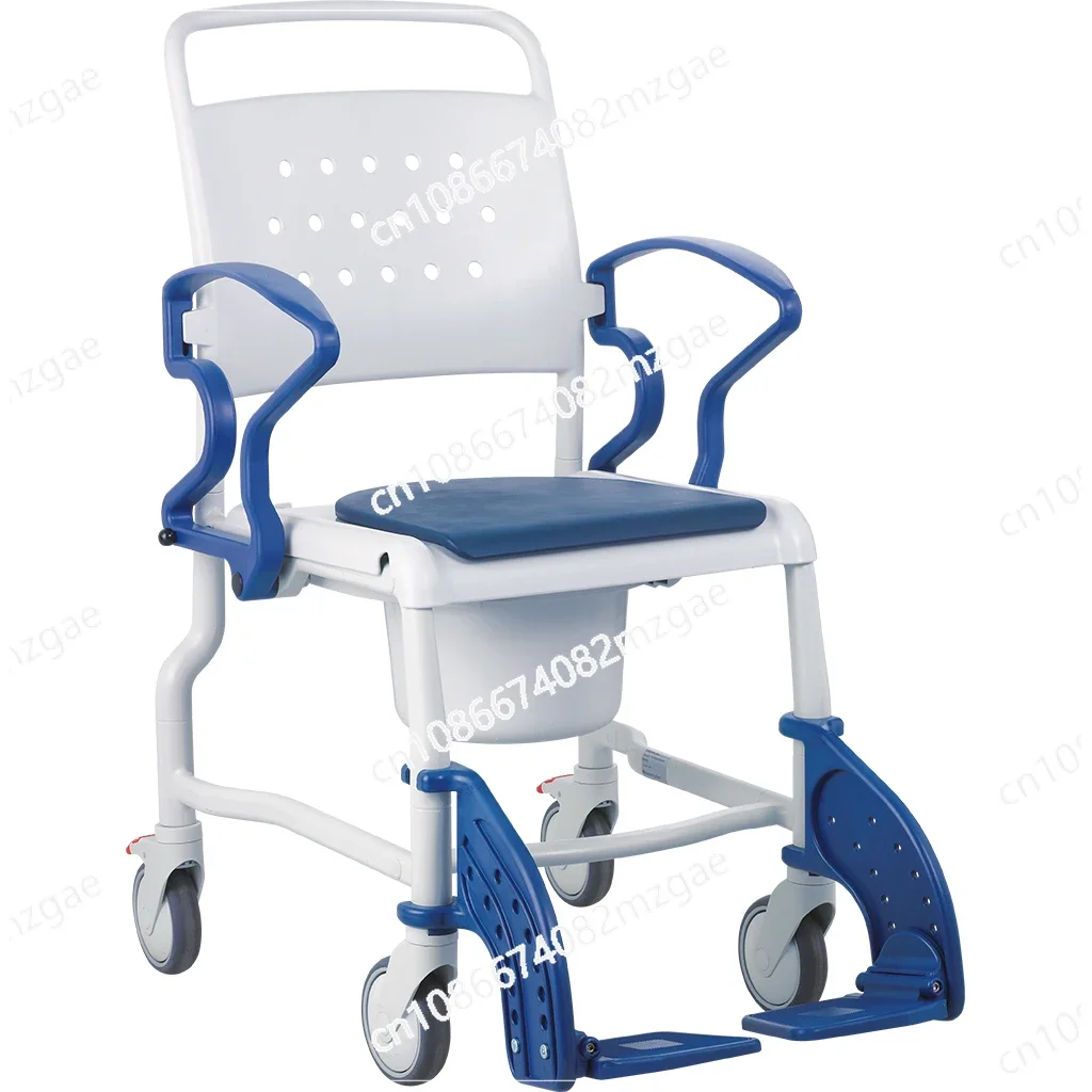 Patent Plastic 3 in 1 Folding  Portable Commode Chair Wheel Chair  Bath Chair