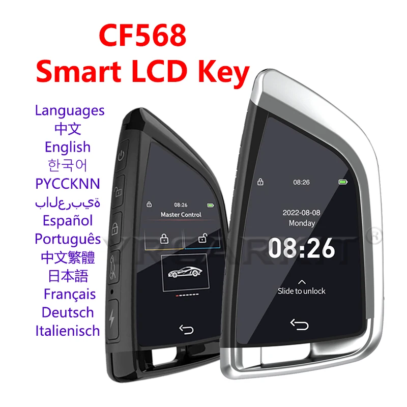 CF568 Universal Modified LCD Car Key For BMW Benz Audi KIA Cadillac Jaguar Porsche Volvo VW Toyota Smart Screen Key Keyless Go