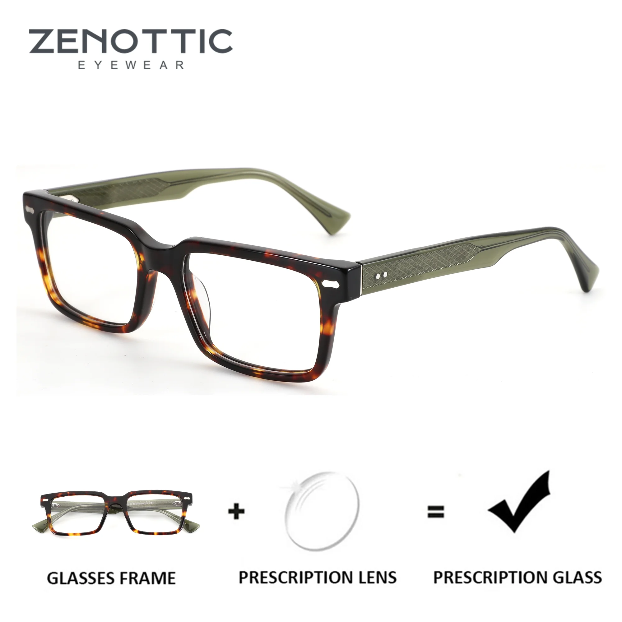 zenottic-xs-サイズ-トレンディなスクエアアセテート処方メガネメンズプログレッシブ光学レンズ、レシピ付きフォトクロミックアイウェア