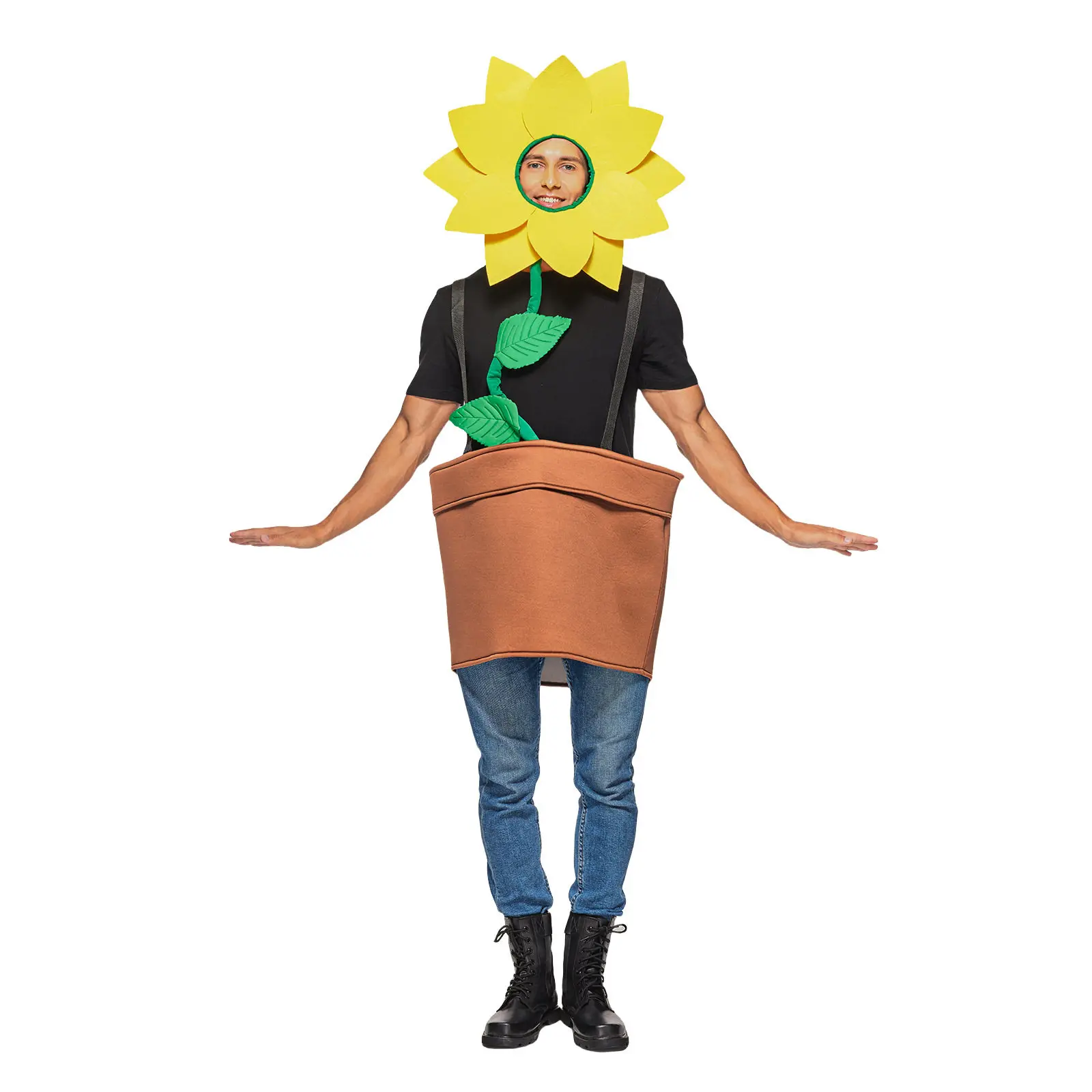 

Roleplay Sunflower Plant Pot Costume Six-One Festival Weird And Wacky Stage Performance Outfit Ladies' Ethnic Wear