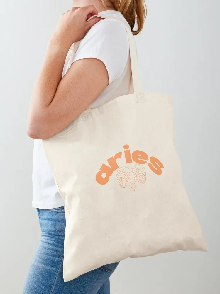 Aries zodiac logo Tote Bag hand bags shopper bag women canvas great bag canvas shopping