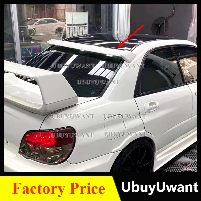 For Subaru Impreza WRX STI 7-8-9th Roof Spoiler 2002-2008 High Quality FRP Real Carbon Fiber Spoiler Rear Glass Top Splitter