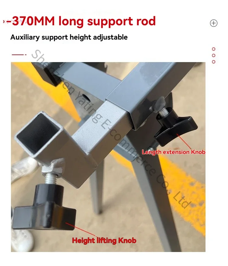 2026　Slant Cutting Saw Bracket, Foldable Interface Aluminum Machine Workbench, Oblique Cutting Saw Bracket, Woodworking Table