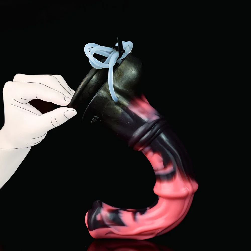 YOCY التدفق الحصان دسار السائل السيليكون الحيوان الحصان القضيب شفط كأس قضبان اصطناعية شرجية السفينة من الولايات المتحدة #4