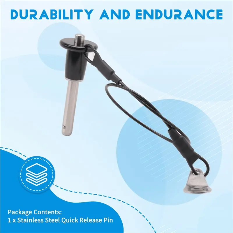[NEW!A93G】 Stainless Steel Quick Release Pin 6Mm Diameter Ball Locking Pin With Push Button Lanyard Cable Usable Length 25Mm Eas