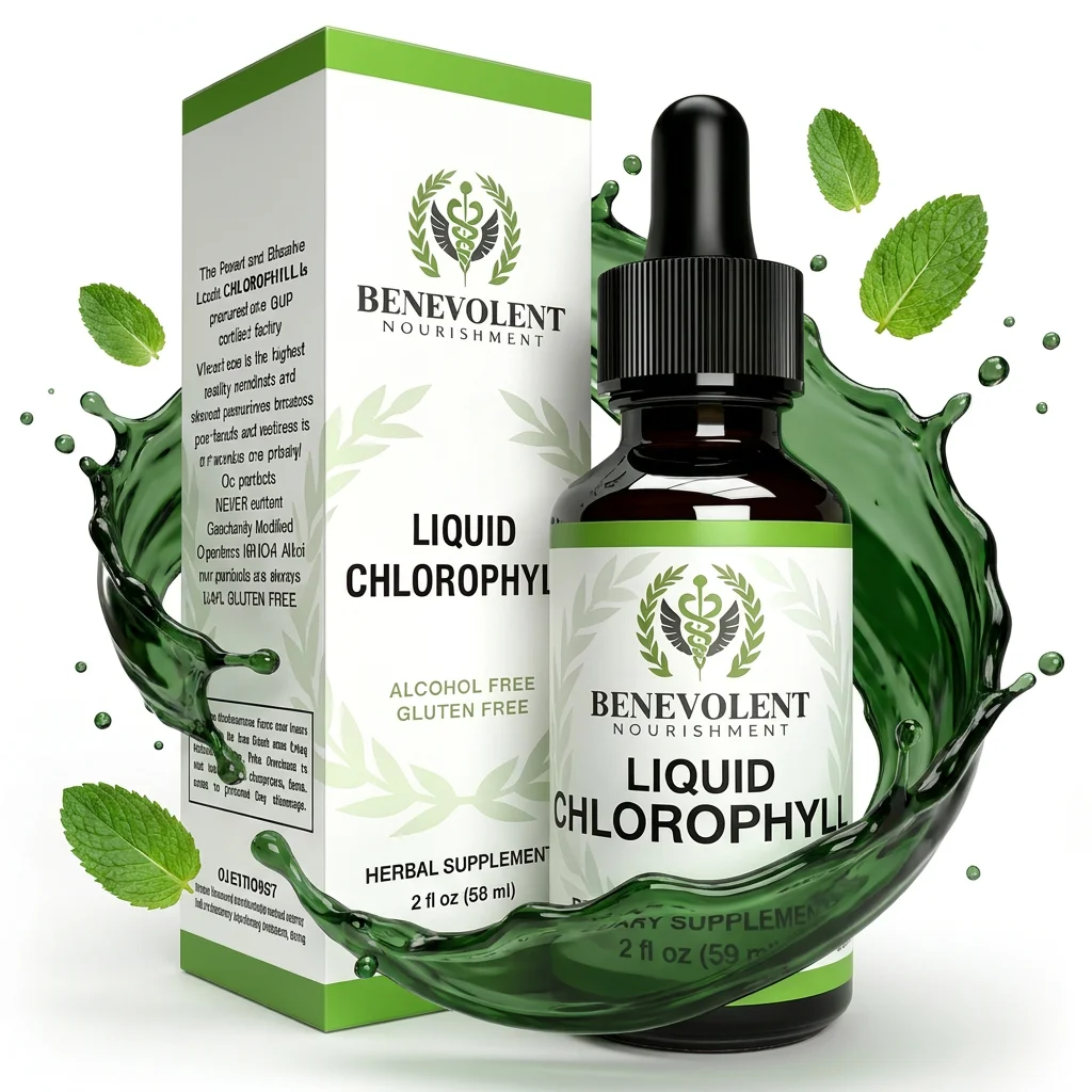 Liquid Chlorophyll - Natural Deodorant & Antioxidant Support | Chlorophyllin Drops for PH Balance, Energy & Internal Cleanse