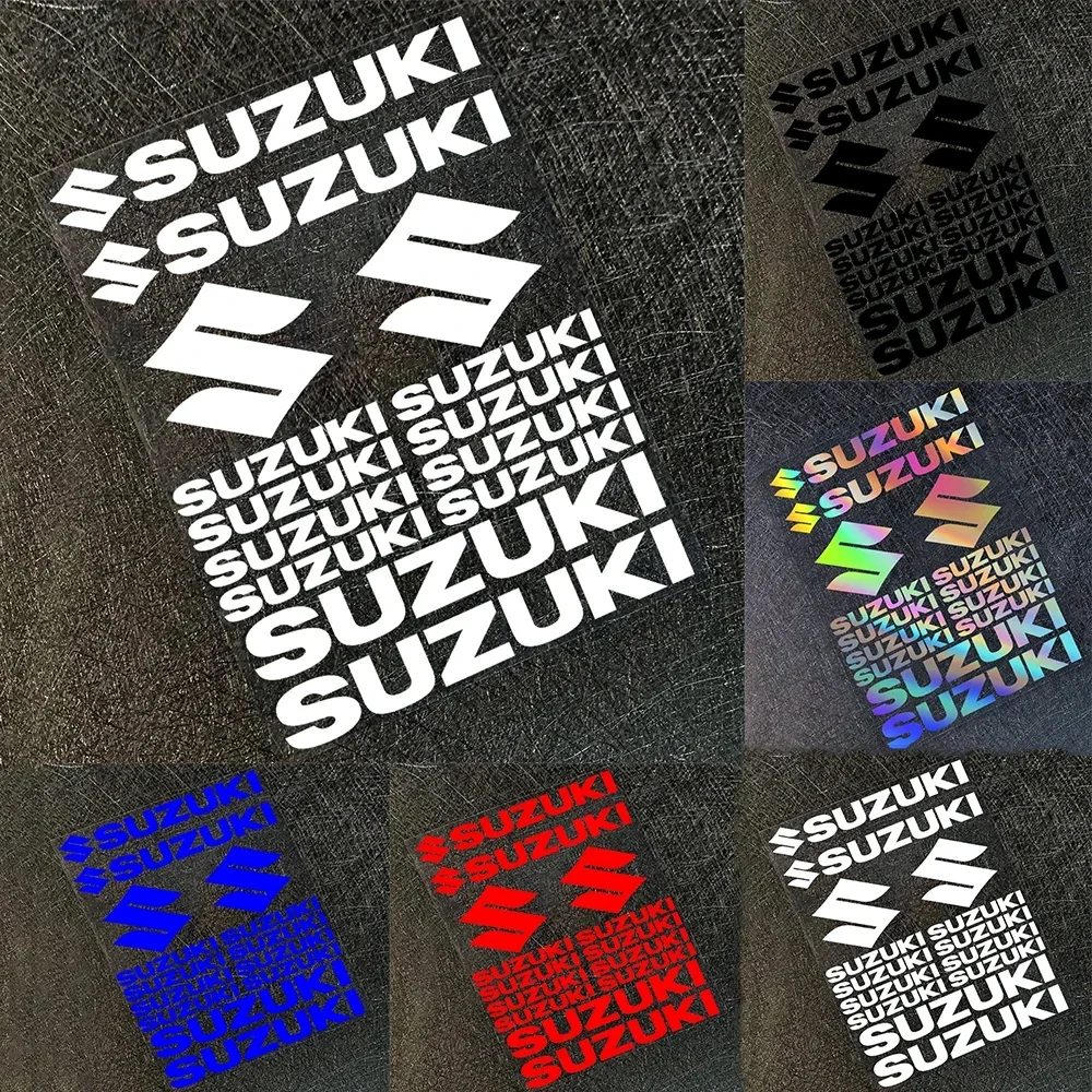 Motorcycle Sticker Body Decal for Suzuki Sticker Logo Motorcycle Helmet Badge Decal Set Waterproof Reflective Sticker Decoration