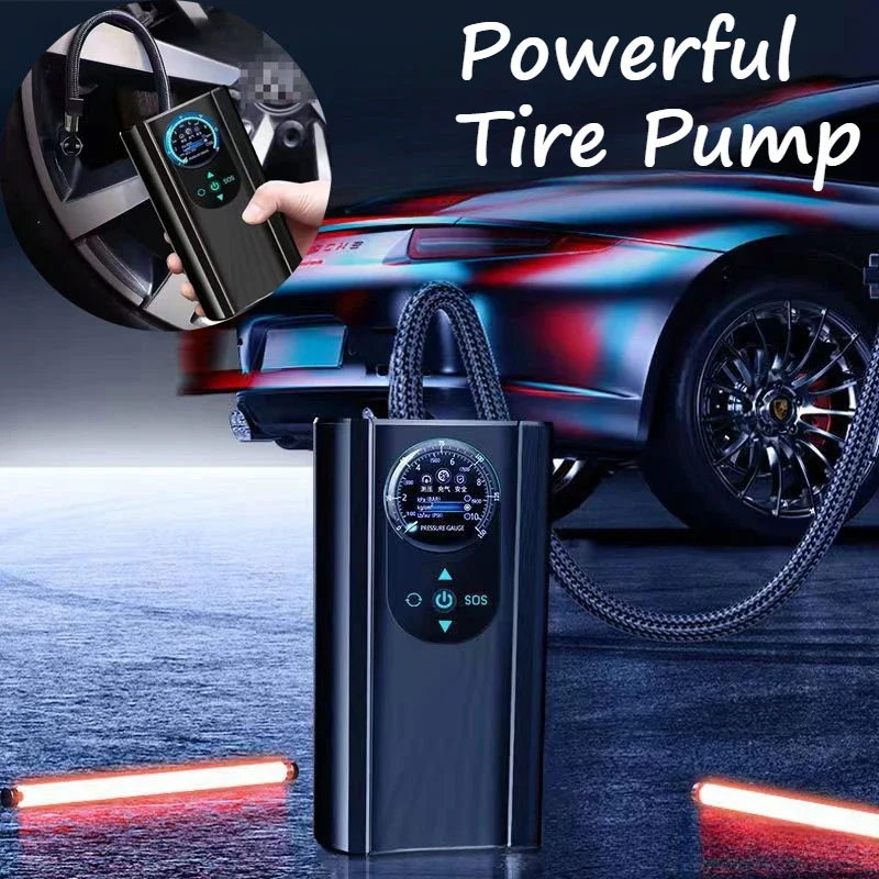 Mini Car Air Pump Electric Air Compressor Digital Tire Inflator Portable Pressure Pump Inflatable Tyre Motorcycle Accessories