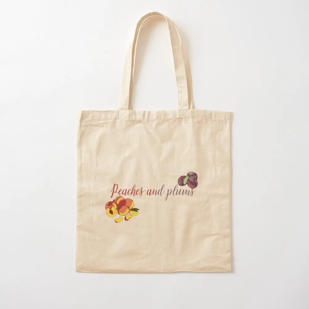 Peaches and Plums Tote Bag university shopper bag Shopping bags Portable shopping bag