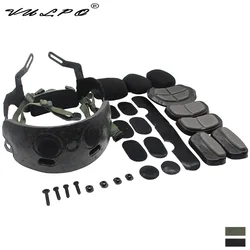 Vulpo ach occ-dial forro kit ajustável conjunto completo capacete sistema de suspensão interna cinta para airsoft caça mich rápido capacete