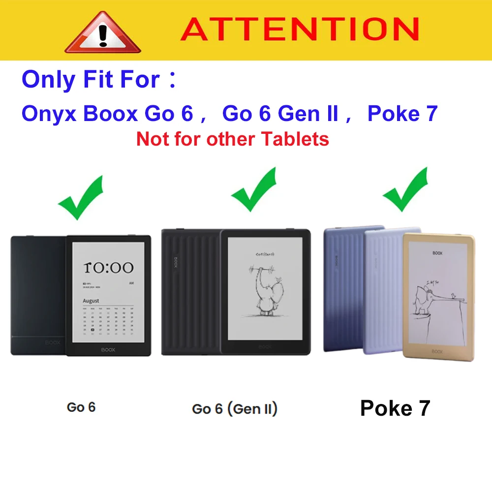 Case For Onyx Boox Go 6 Gen II， Poke 7 7Pro ,6