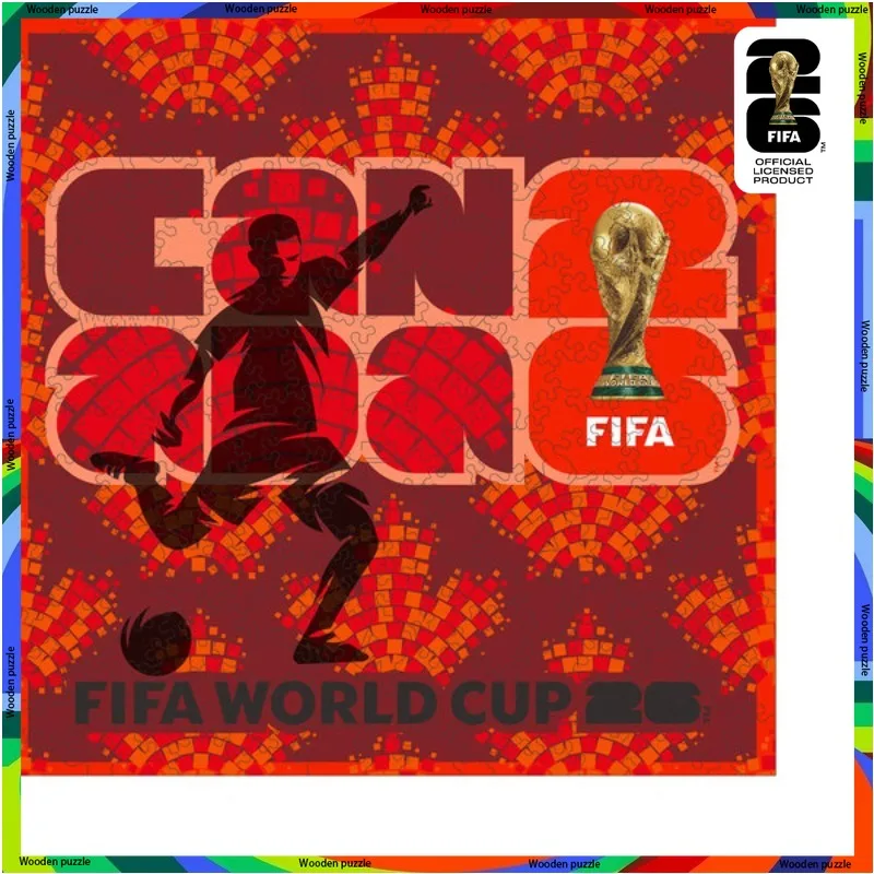 FIFA World Cup Irregular Wooden Puzzles for Adults High Quality Exercise Brain Game Home Decor Wall Art Ideal Gift for Adults