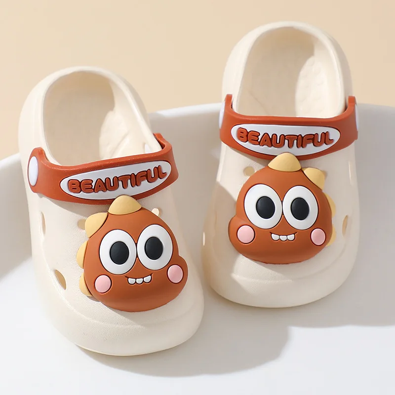 Baby Closed-Toe Slippers Non-Slip Cartoon Dinosaur 1-8 Years Old Soft Bottom Lightweight Outdoor Slippers