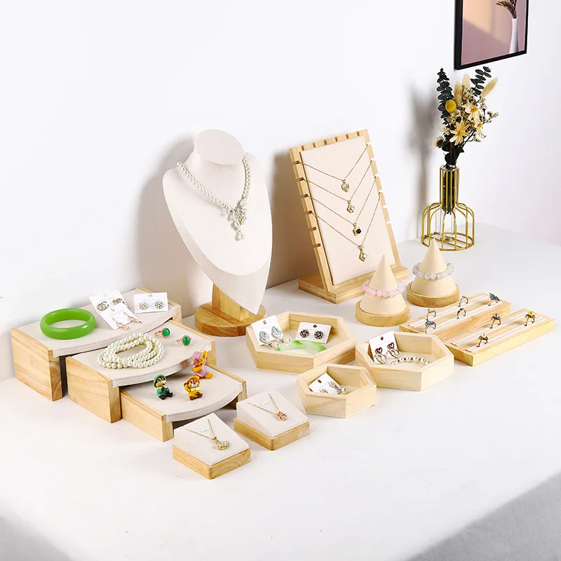 المخملية مجوهرات قلادة خواتم المعلقات نموذج تمثال نصفي عرض المعارض عرض المعرضة حامل المنظم أقراط للمرأة