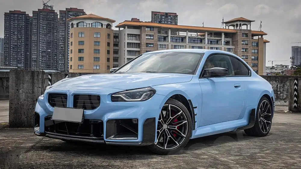 Dry Carbon Fiber Side Splitters Rear Diffuser Bumper Lip Flag Spoiler Protect Cover for BMW M2 G87 2023+ FRP Bodykit Accessories view 4