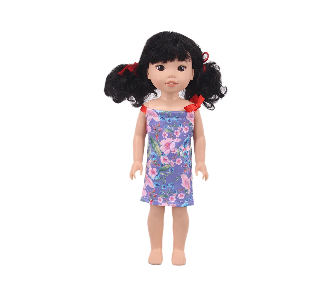 マルチスタイル人形服 かわいいドレス かわいいリボン 日常着 14.5インチ ウェリウィッシャーズ&38-40CM人形アクセサリー、女の子のおもちゃ用