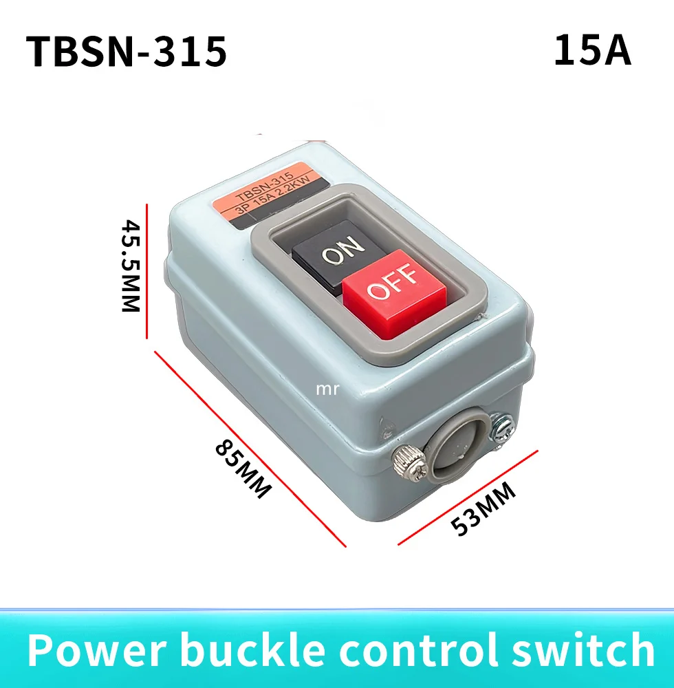 TBSN-330 315 Power Buckle Switch Start Switch Control Button Box 3P 30A 3.7KW