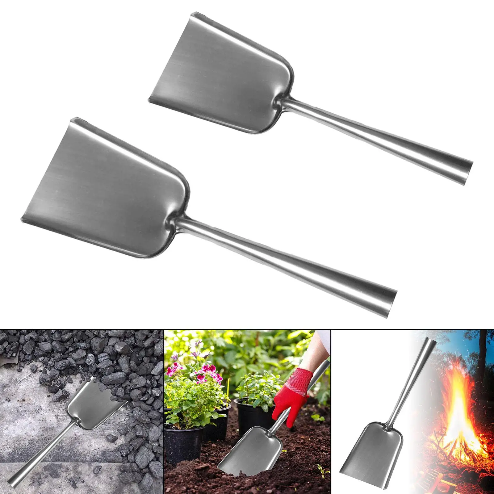 

Handheld BBQ Ash Scooper Heavy Gauge Steel Shovels Ash Scooper Gardening Shovels