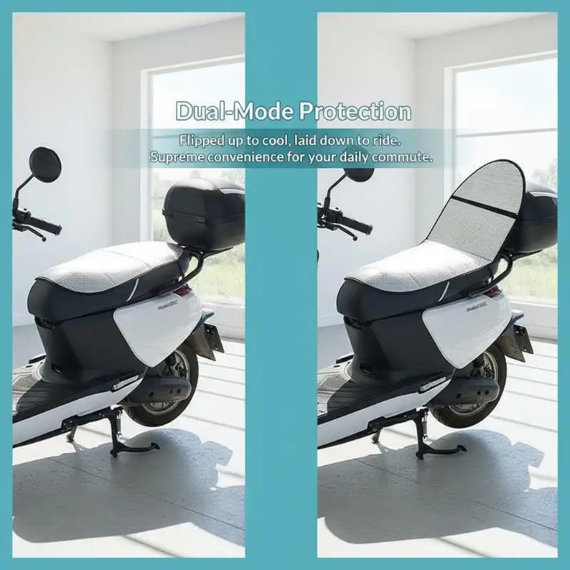 

Motorcycle Electric Scooter Seat Pad Summer Sun Proof Reflective Aluminum Heat Resistant Cushion for Outdoor Use