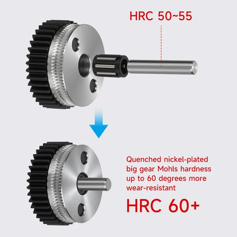 듀얼 기어 압출기, 하드 스틸 감속 기어 모터, 3D 프린터 교체, CR10 Ender 3 CR6 VORON HGX LITE