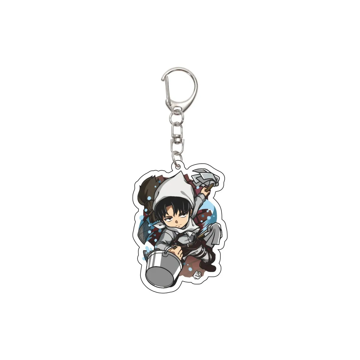55MM Anime Attack on Titan Schlüsselanhänger Eren Jaeger Mikasa Ackerman Armin Arlert Hange Zoe Schlüsselanhänger Weihnachtsgeschenke