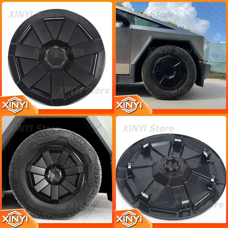 Full Rim Protector Wheel Hub Caps Set for CYBER TRK 2024 TSL80485 Hubcap Wheel Covers Replacement Hub Caps for SUV Car Truck