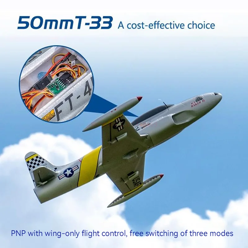 Blue Arrows Hobby 50mm Ducted Fan EDF Jet F86 PNP T-33 Model Fixed-wing Remote Control Electric Assembled Aircraft RC Airplane