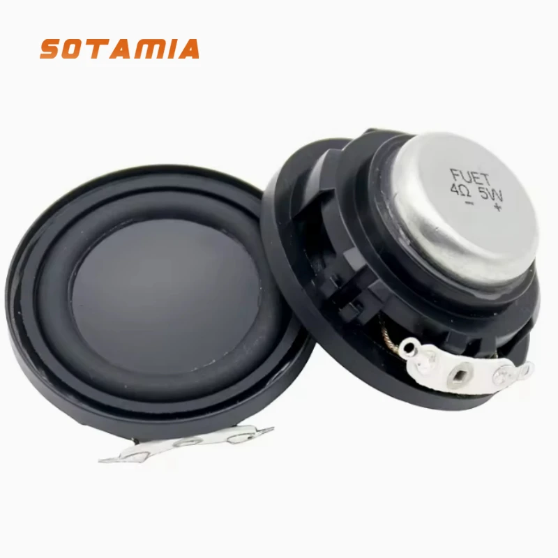 SOTAMIA 2 قطعة 40 مللي متر مضخم صوت صغير كامل المدى مكبر صوت 4 أوم 5 واط الوسائط المتعددة مقاوم للماء في الهواء الطلق مكبر صوت ذكي محمول