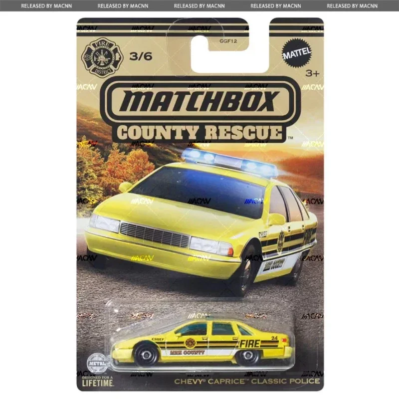 Original Mattel Matchbox GGF12 Car 1/64 Diecast County Rescue Chevy Caprice Buick Vehicle Model Toys for Collector Birthday Gift