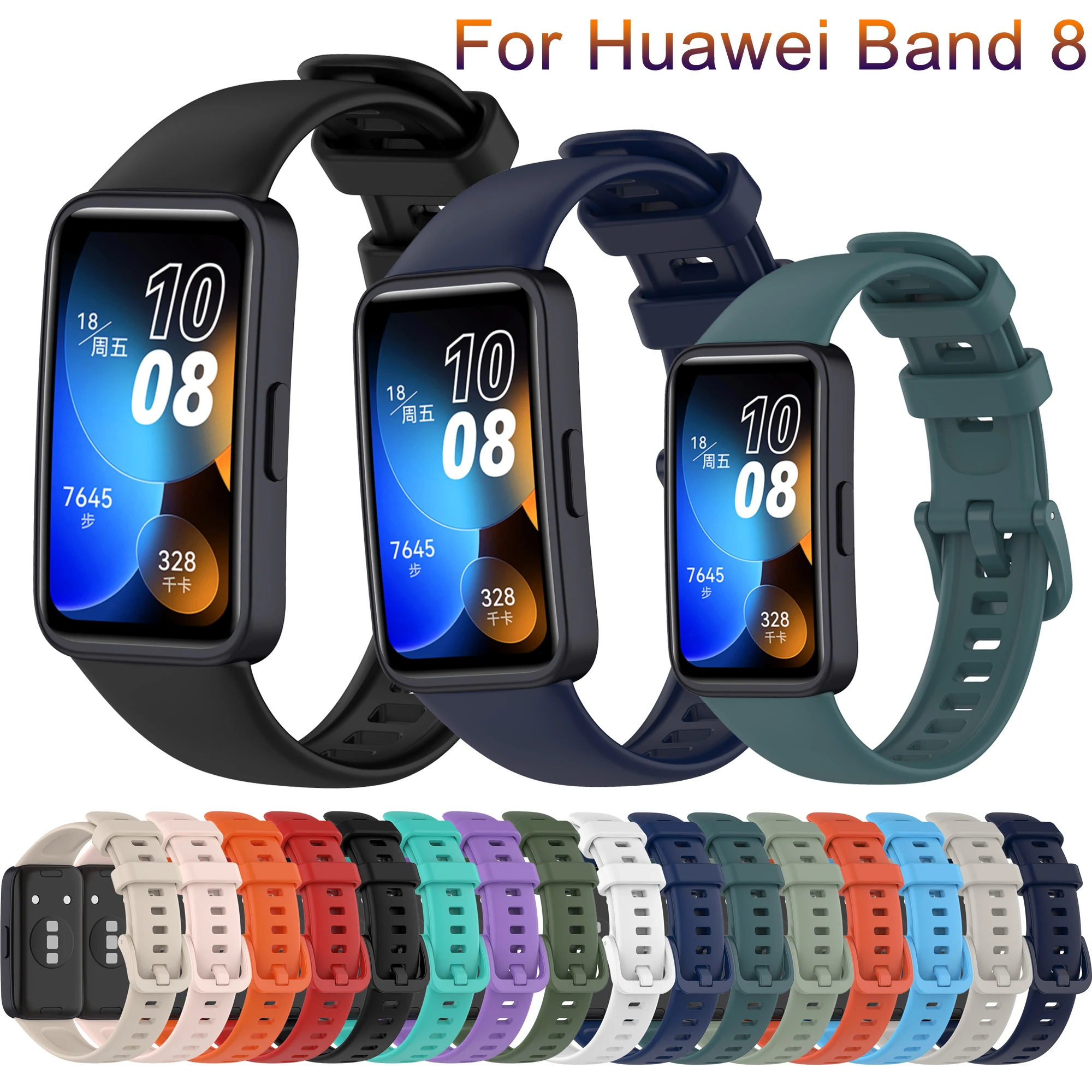 

Silicone Strap For Huawei Band 8 Strap Accessories SmartWatch Replacement Watchband Correa Bracelet for Huawei Band 8 Wristband