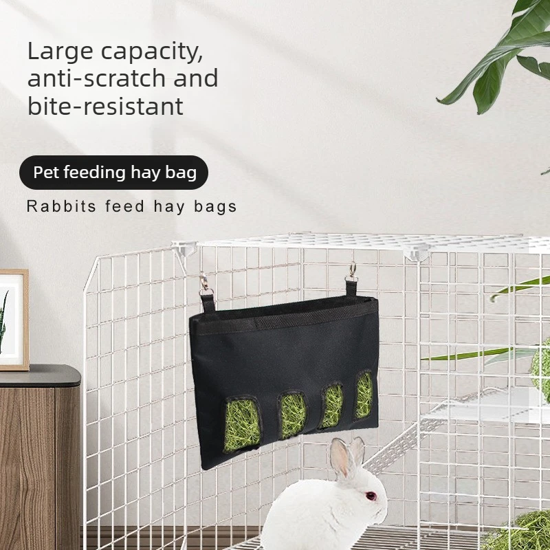 Hot! new Pet hay bag rabbit hamster small dragon cat guinea pig feeding bag small and large pet convenient hanging feeding bag