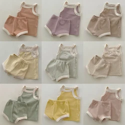 Niemowlę Baby Girl odzież swobodny Top Top + spodenki dwuczęściowy odzież garnitur dla dzieci maluch chłopcy Boutique Designer stroje zestaw