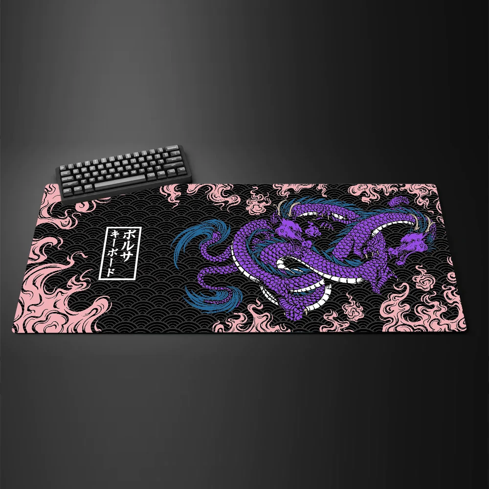 

Dragon theme large Mouse Pad Desk Mat with Stitched Edge Rubber anti-slip base pc accessories Gaming mat 400x900mm mouse pads