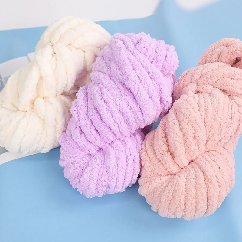 250g.27m.2cm wool. Thick ice string. yarn. Cat tail thread. Scarf thread Cushion milk cotton thread. Hand woven material package