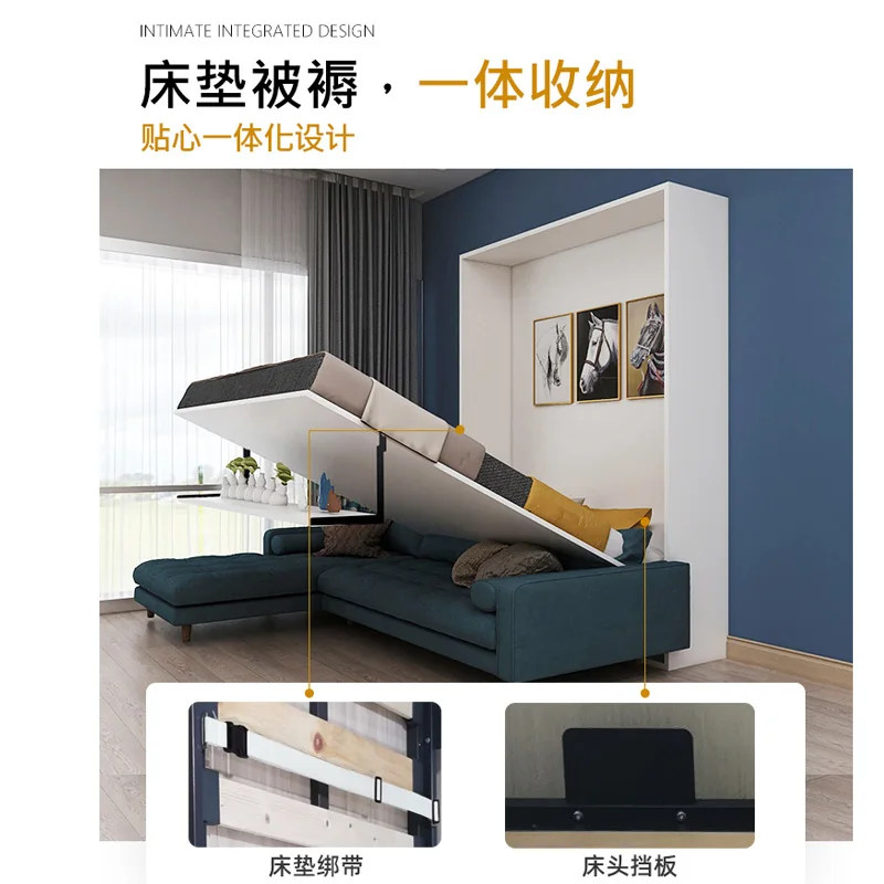 Function Invisible folding bed Study Living room Murphy bed Flip split sofa Wall bed Hardware accessories