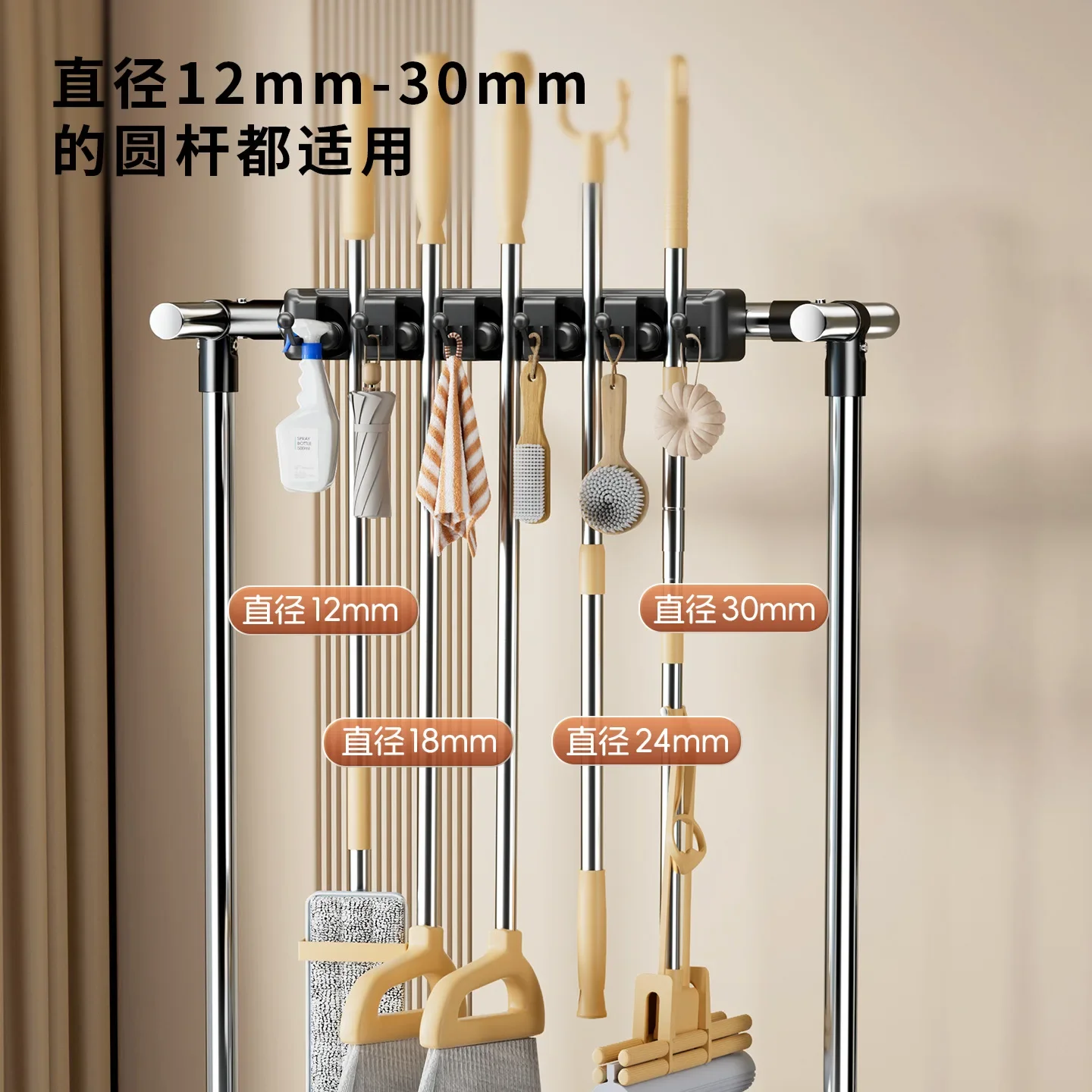 Rectangle mop bucket household bathroom automatic drainage washing mop floor mop bucket 2026 new model with handrails to move